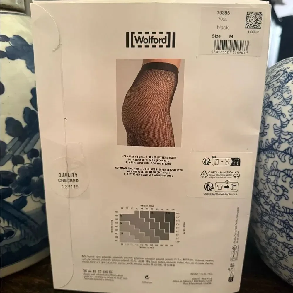 NWT Wolford TWENTIES ECONYL TIGHTS LEGGINGS NET • TWENTIES FISHNET medium
